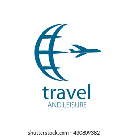 Travel Agency Logo Design Idea Airplane Stock Vector (Royalty Free ...