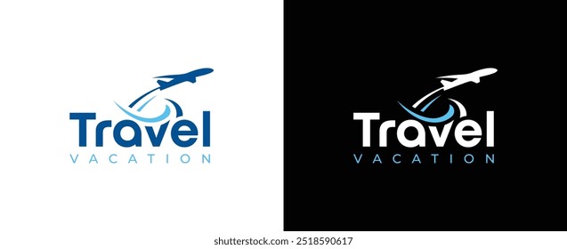 Design de logotipo de vetor de viagem, logotipo de viagem moderno, viagem, tour, design de logotipo de vetor de avião