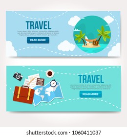 Travel vector logo design template. vacation or city sights icons.Travel banner.Modern flat design. Vector illustration. EPS 10.