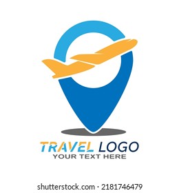 travel. Vector logo, emblem or sticker of a tourist or excursion company, for websites, applications and creative ideas. Flat style