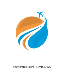 Travel Vector logo.Travel Vector logo collection set.Travelling Logo In different style.Abstract colorful travel agency vector logo template design.