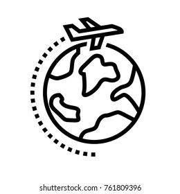 Travel vector outline icon