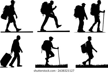 Travel Vector Silhouette Bundle. Explore the World in Minimalist Style