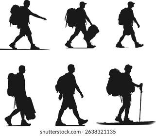 Travel Vector Silhouette Bundle. Explore the World in Minimalist Style