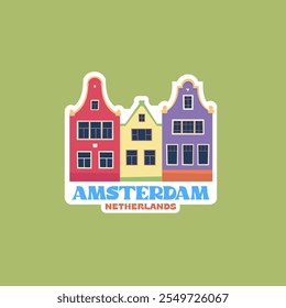 Travel Vector Sticker, Pin, Stamp, Patch. Realistic drawn illustration concept. Trendy style. Adventure,  Tourism, Explore, Discover.