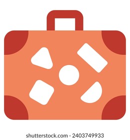 Travel vector suitcase object illustration