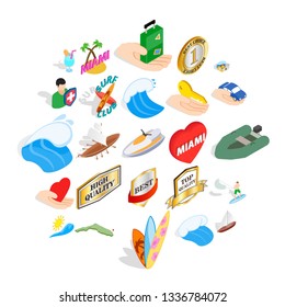 Travel via boat icons set. Isometric set of 25 travel via boat vector icons for web isolated on white background