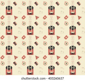 Travel and voyage seamless pattern background