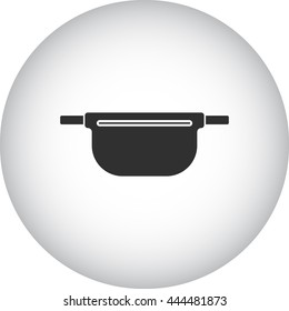 Travel Waist bag sign simple icon on  background