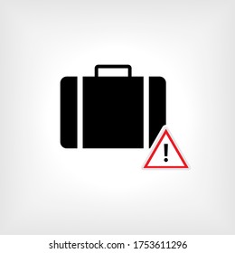 Reisewarnung Symbol - Vektorgrafik für Design und Websites, Präsentation oder Anwendung.