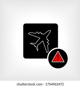 Travel Warning Icon - Vector Illustration for Design and Websites, Presentation or Application.