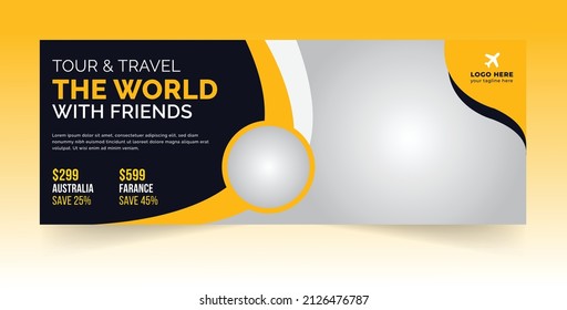 Travel web banner post template