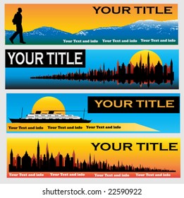 Travel Web Banner Template Set