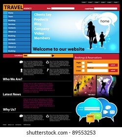 Travel web design template