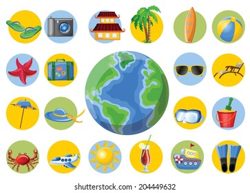 Travel web icons 
