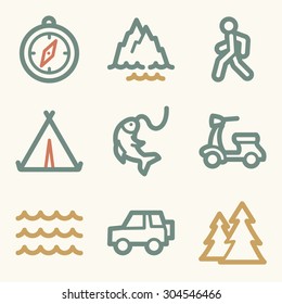 Travel web icons