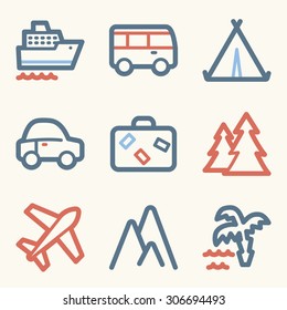 Travel web icons