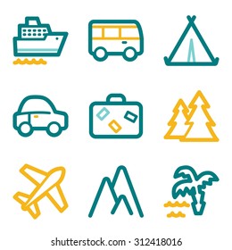 Travel web icons