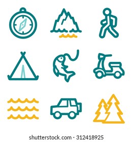 Travel web icons