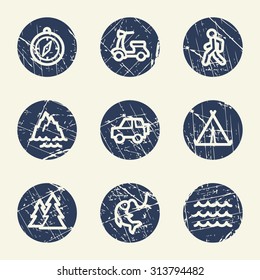 Iconos web de viajes