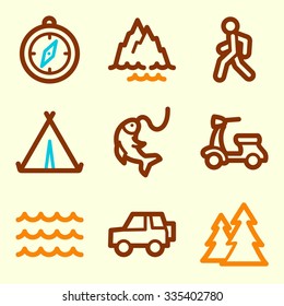 Travel web icons
