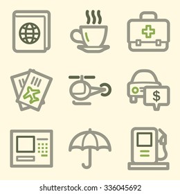 Iconos web de viajes