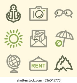 Travel web icons
