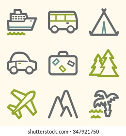 Web-Symbole für Reisen
