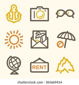 Travel web icons