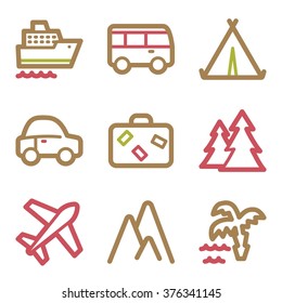 Travel web icons