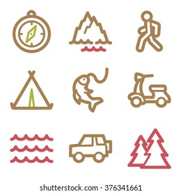 Travel web icons