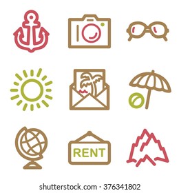 Travel web icons