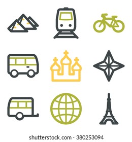 Travel web icons