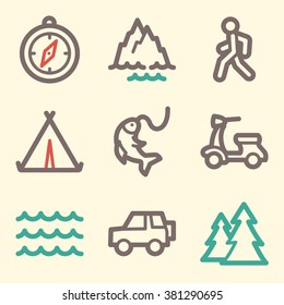Travel web icons