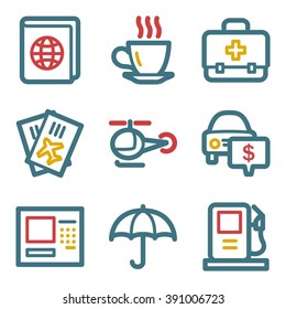 Travel web icons