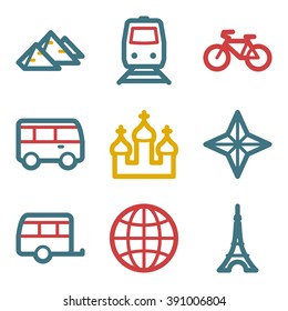 Travel web icons