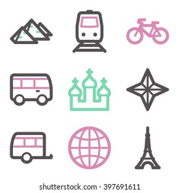 Travel web icons