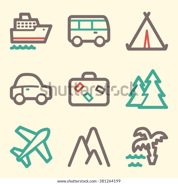 Travel web\
icons