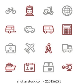 Travel web icons set