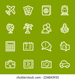 Travel web icons set