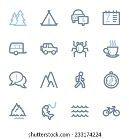 Travel web icons set