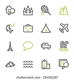 Web-Icons-Set für Reisen