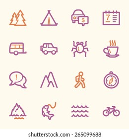 Conjunto de ícones da Web Viagem