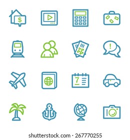 Web-Icons-Set für Reisen