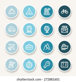 Web-Icons-Set für Reisen