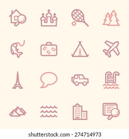 Web-Icons-Set für Reisen