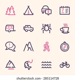 Web-Icons-Set für Reisen