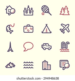 Web-Icons-Set für Reisen