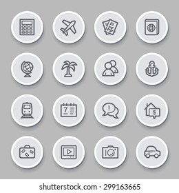 Conjunto de iconos de la web de viajes