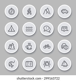 Conjunto de iconos de la web de viajes